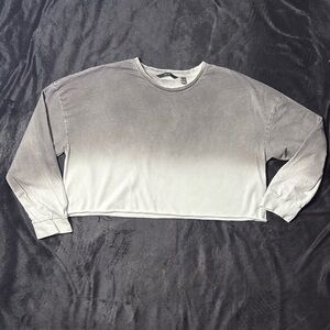 Vero Moda Gray Gradient Organic Cotton Long Sleeve Top